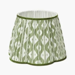 Olive Green Ikat Lampshade (30cm)