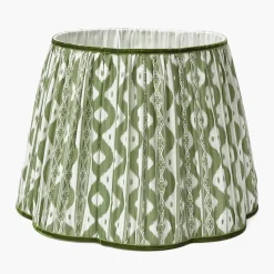 Olive Green Ikat Lampshade (40cm)
