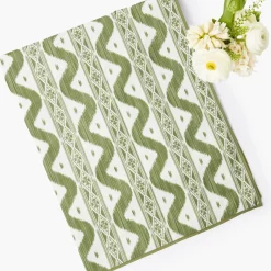 Olive Green Ikat Tablecloth