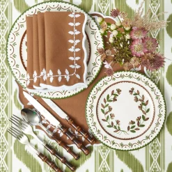 Olive Green Ikat Tablecloth