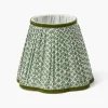 Olive Green Lotus Lampshade (18cm)