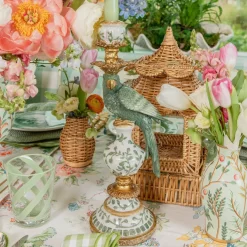 Olive Green Parrot Candleholder (Pair)