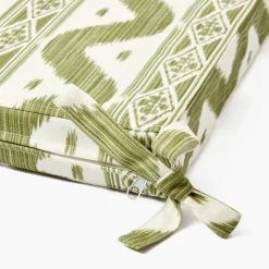 Olive Ikat Seat Pad Cushion