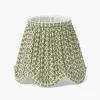 Olive Lotus Deep Scalloped Lampshade (18cm)