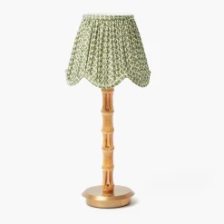 Olive Lotus Deep Scalloped Lampshade (18cm)