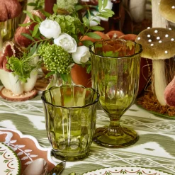 Olive Scalloped Wine Glasses (Set of 6)