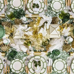 Olivia White & Gold Napkins (Set of 4)