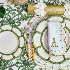 Olivia White & Gold Napkins (Set of 4)