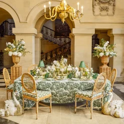 Olivia White & Gold Placemats & Napkins (Set of 4)