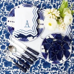 Olympia Blue Embroidered Napkins (Set of 4)