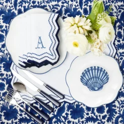 Olympia Blue Embroidered Napkins (Set of 4)