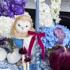 Ophelia Blue & Gold Owl (Pair)