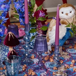Ophelia Blue & Gold Owl (Pair)