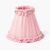 Pale Pink Silk Frilled Lampshade (18cm)