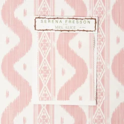 Palm Beach Pink Ikat Stripe Fabric