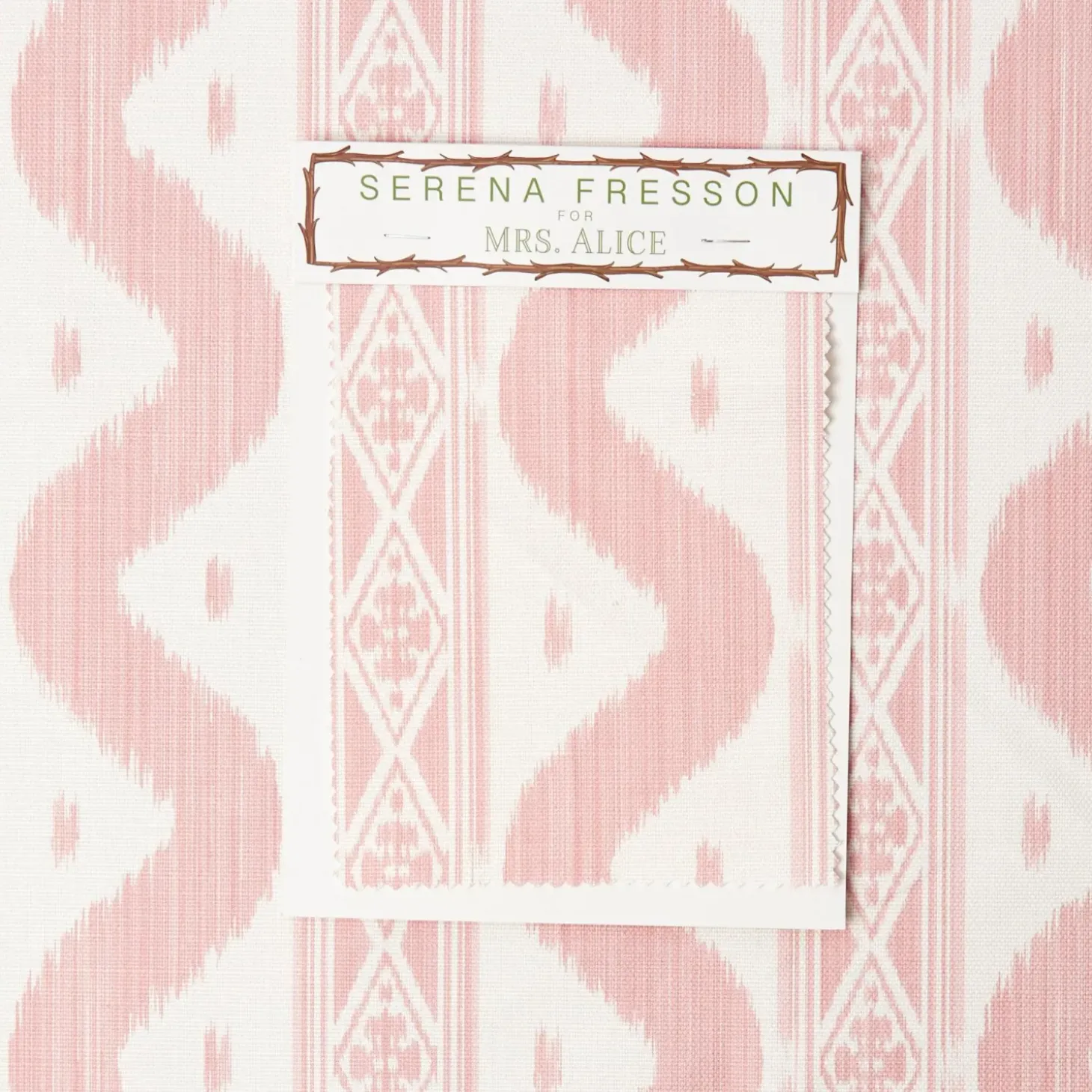 Palm Beach Pink Ikat Stripe Fabric