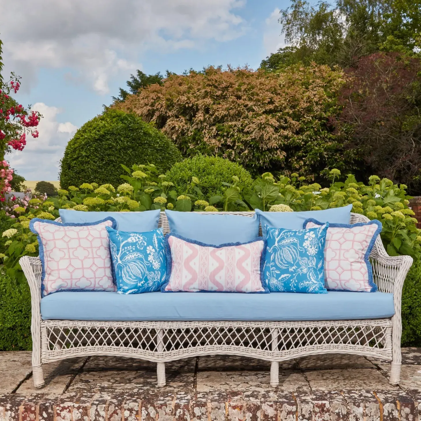 Palm Beach Pink Shaded Bamboo Fabric