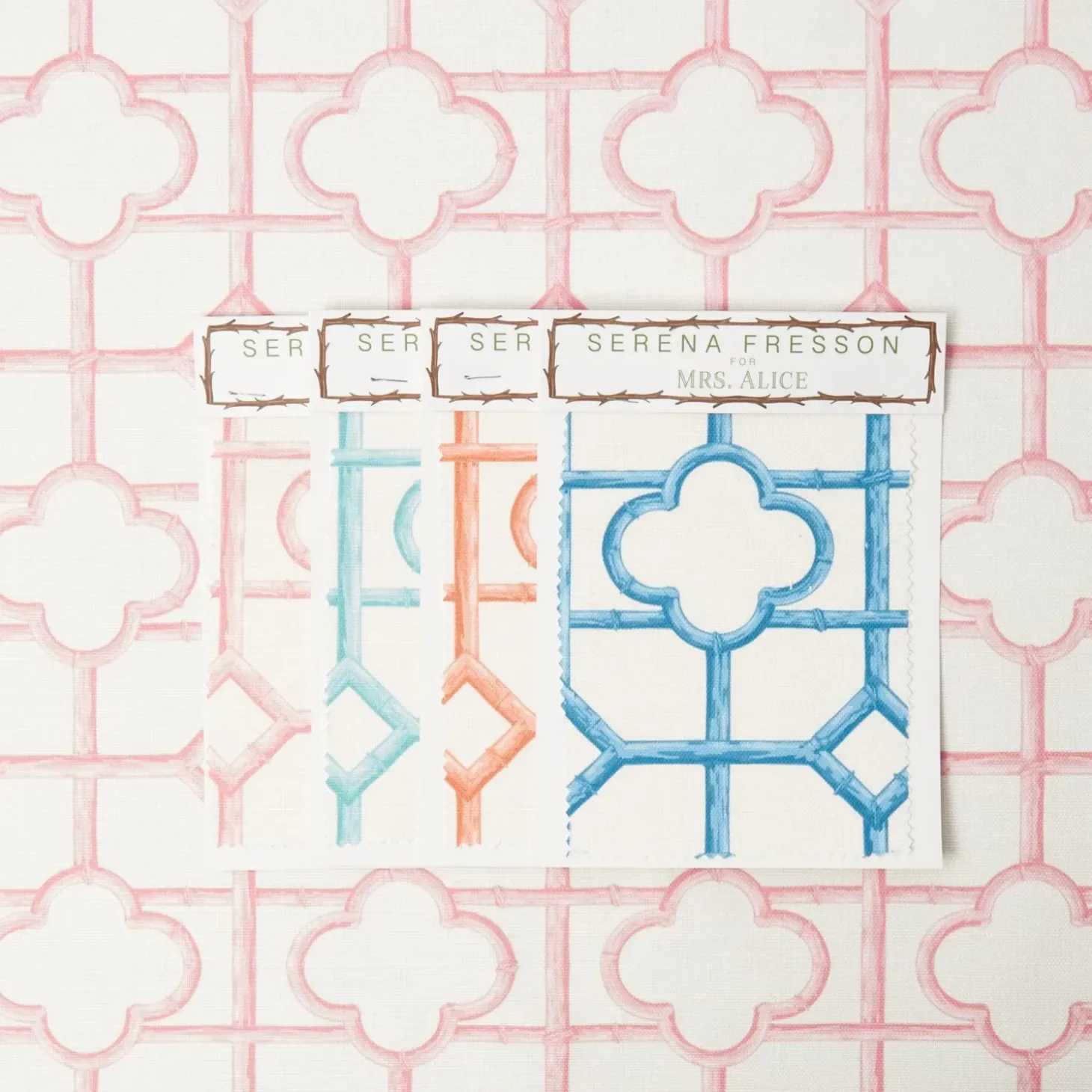 Palm Beach Pink Shaded Bamboo Fabric