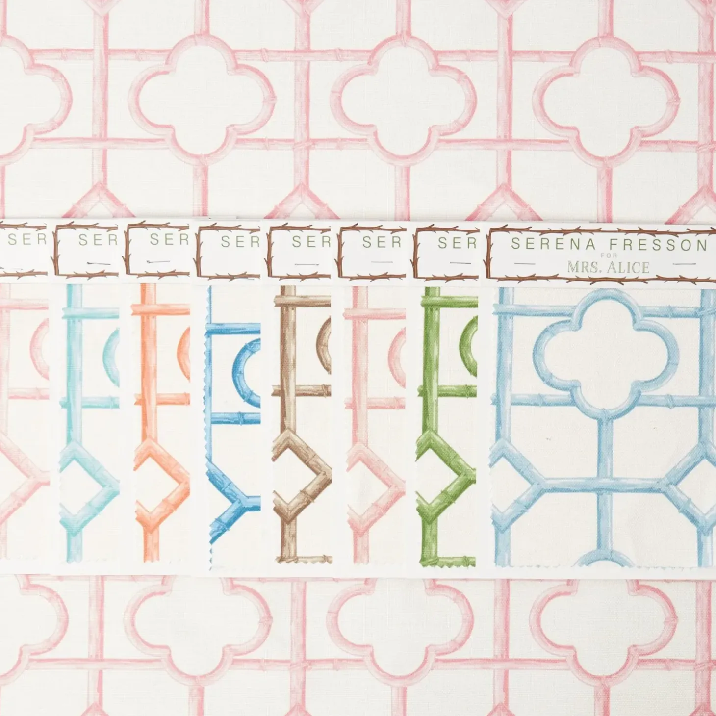 Palm Beach Pink Shaded Bamboo Fabric