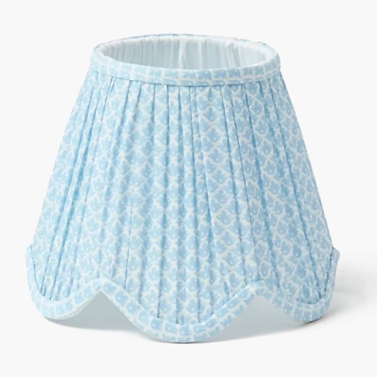 Palm Tree Rechargeable Lamp with Soft Blue Lotus Shade (18cm)