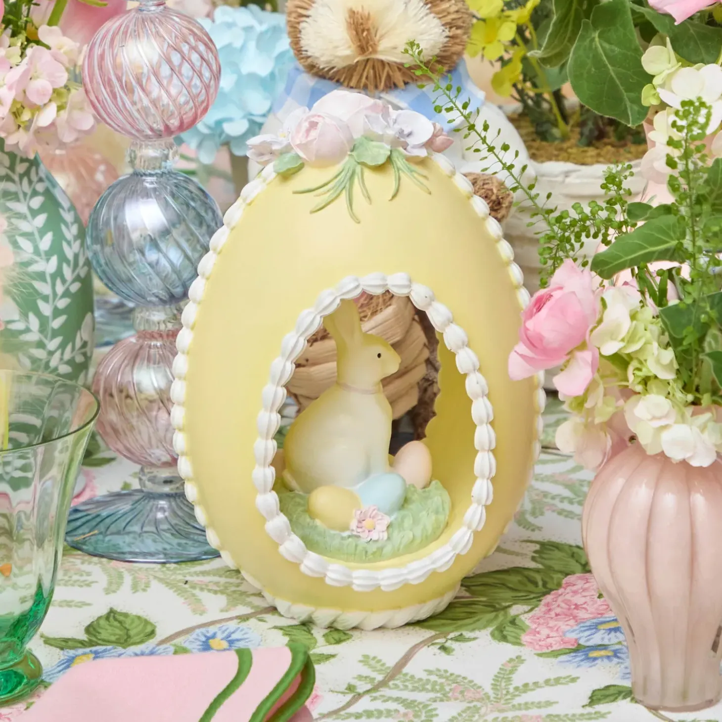 Pastel Yellow Bunny in Egg