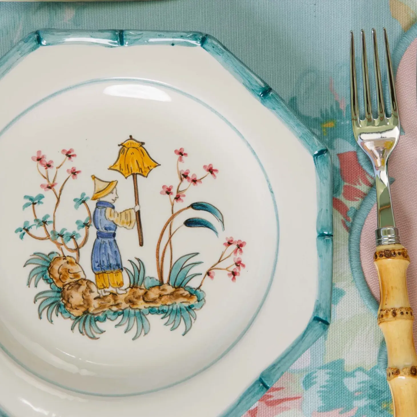 Patricia Blue Bamboo Starter Plate