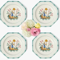 Patricia Blue Bamboo Starter Plates (Set of 4)