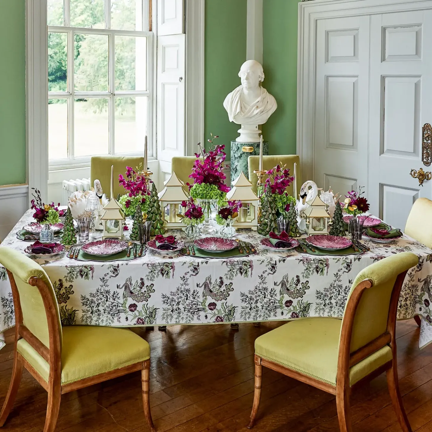 Peacock Garden Tablecloth