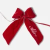 Personalisable Berry Red Velvet Bow