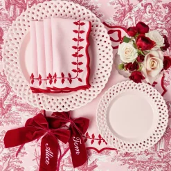 Personalisable Berry Red Velvet Bow
