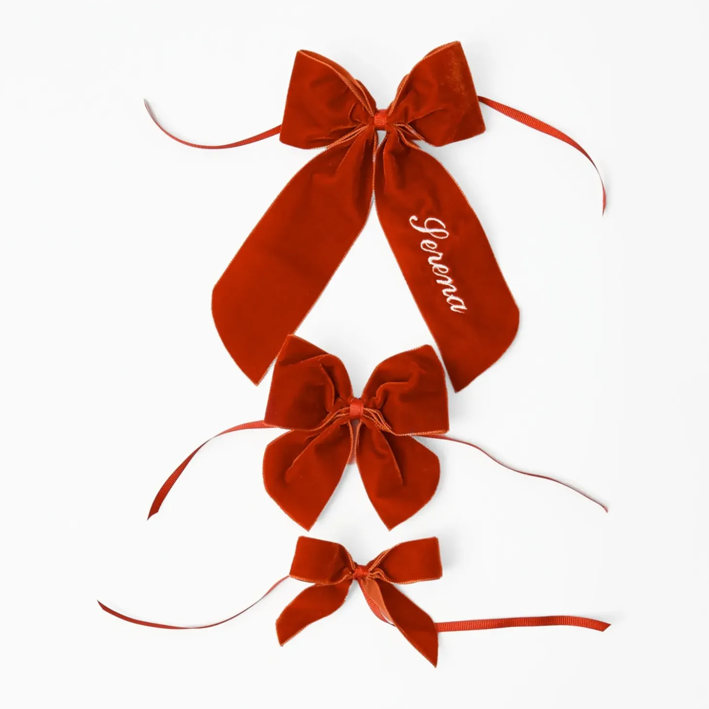 Personalisable Burnt Orange Bow