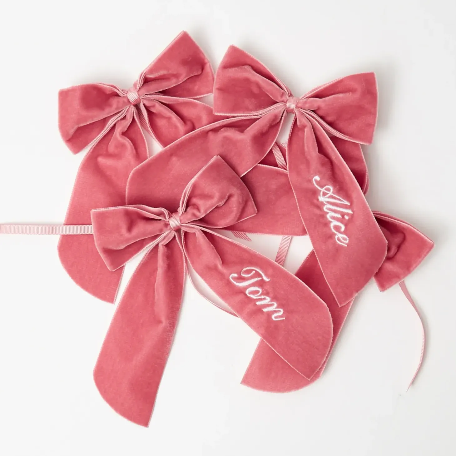 Personalisable Dusty Pink Bow