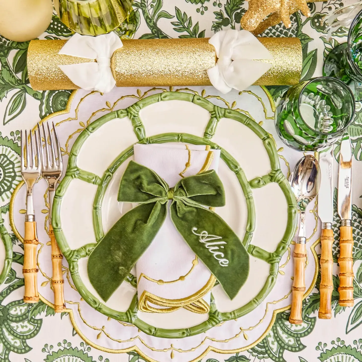 Personalisable Forest Green Bow