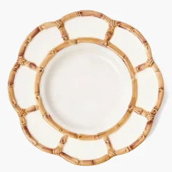 Petal Bamboo Ceramic Dinner Plate