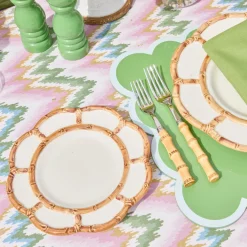 Petal Bamboo Ceramic Dinner Plate