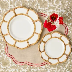 Petal Bamboo Ceramic Dinner Plate