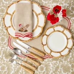 Petal Bamboo Ceramic Starter Plate
