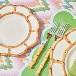 Petal Bamboo Ceramic Starter Plate