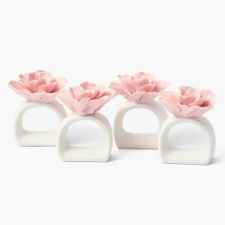 Petal Pink Fiore Napkin Rings (Set of 4)