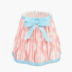Pink & Blue Ikat Bow Lampshade (18cm)