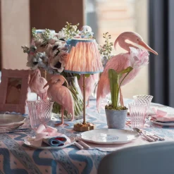 Pink & Blue Ikat Bow Lampshade (18cm)