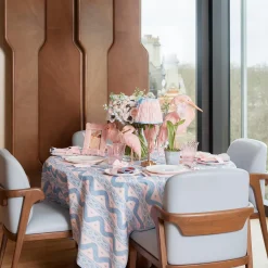 Pink & Blue Ikat Bow Lampshade (18cm)