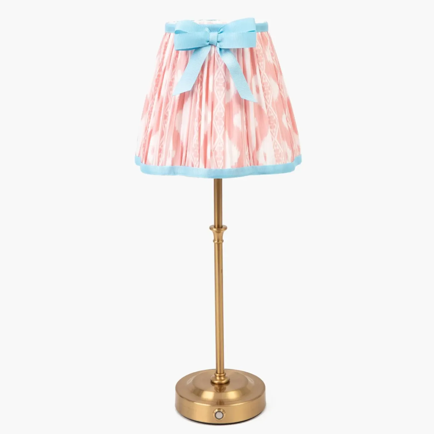 Pink & Blue Ikat Bow Lampshade (18cm)