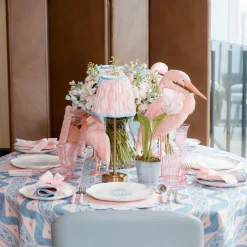 Pink & Blue Ikat Tablecloth
