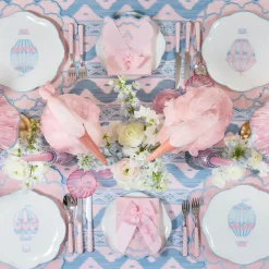 Pink & Blue Ikat Tablecloth