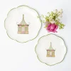 Pink & Green Pagoda Starter Plate
