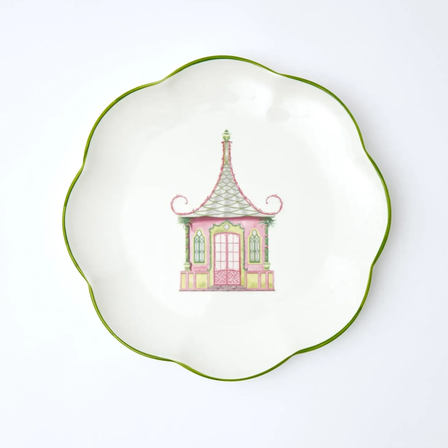 Pink & Green Pagoda Starter Plate