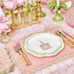 Pink & Green Pagoda Starter Plate