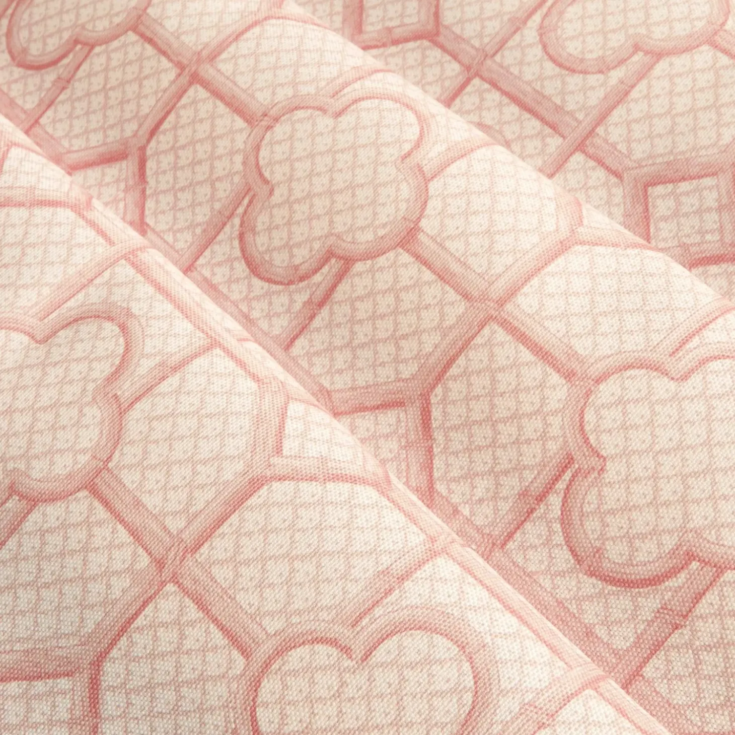 Pink Bamboo Trellis Fabric