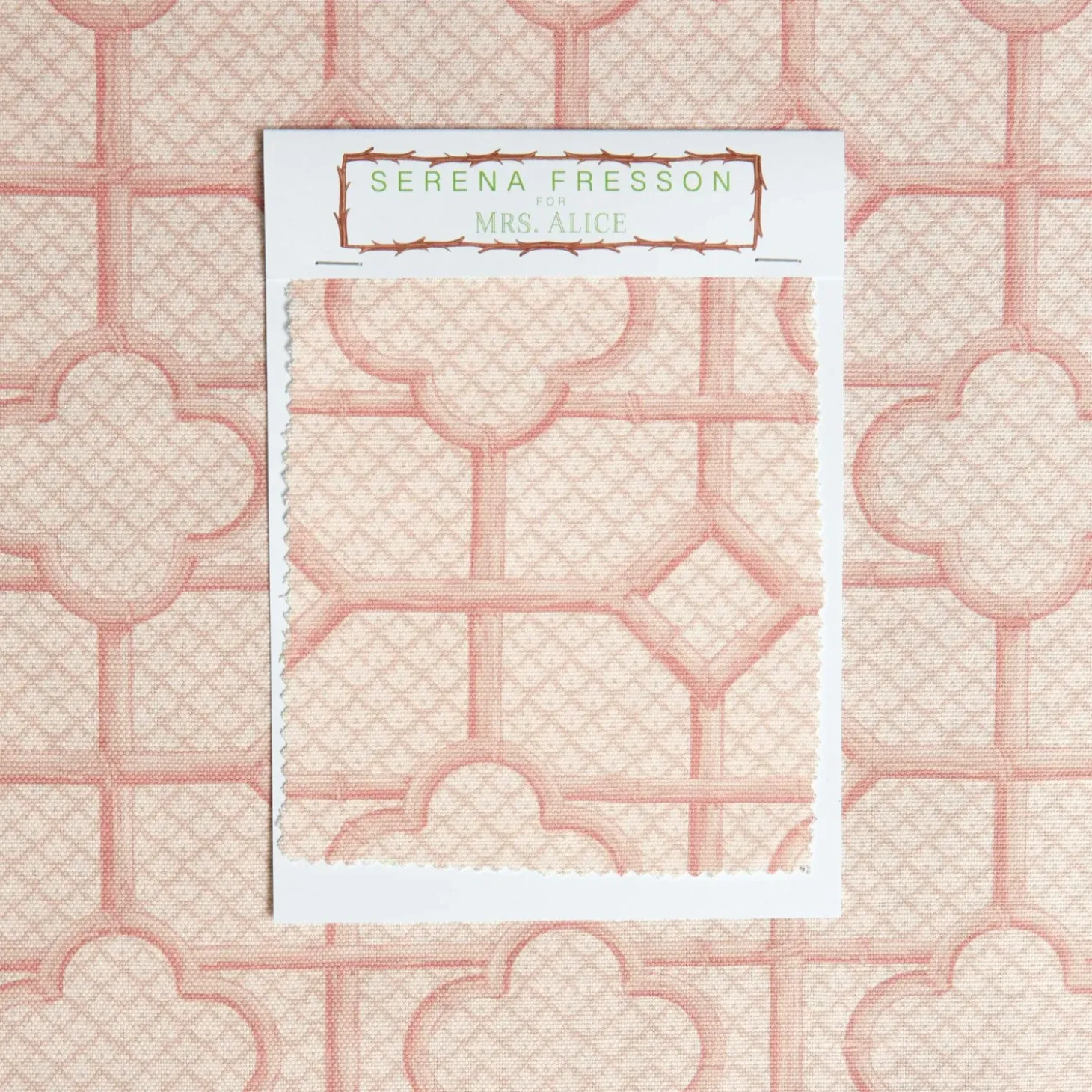 Pink Bamboo Trellis Fabric